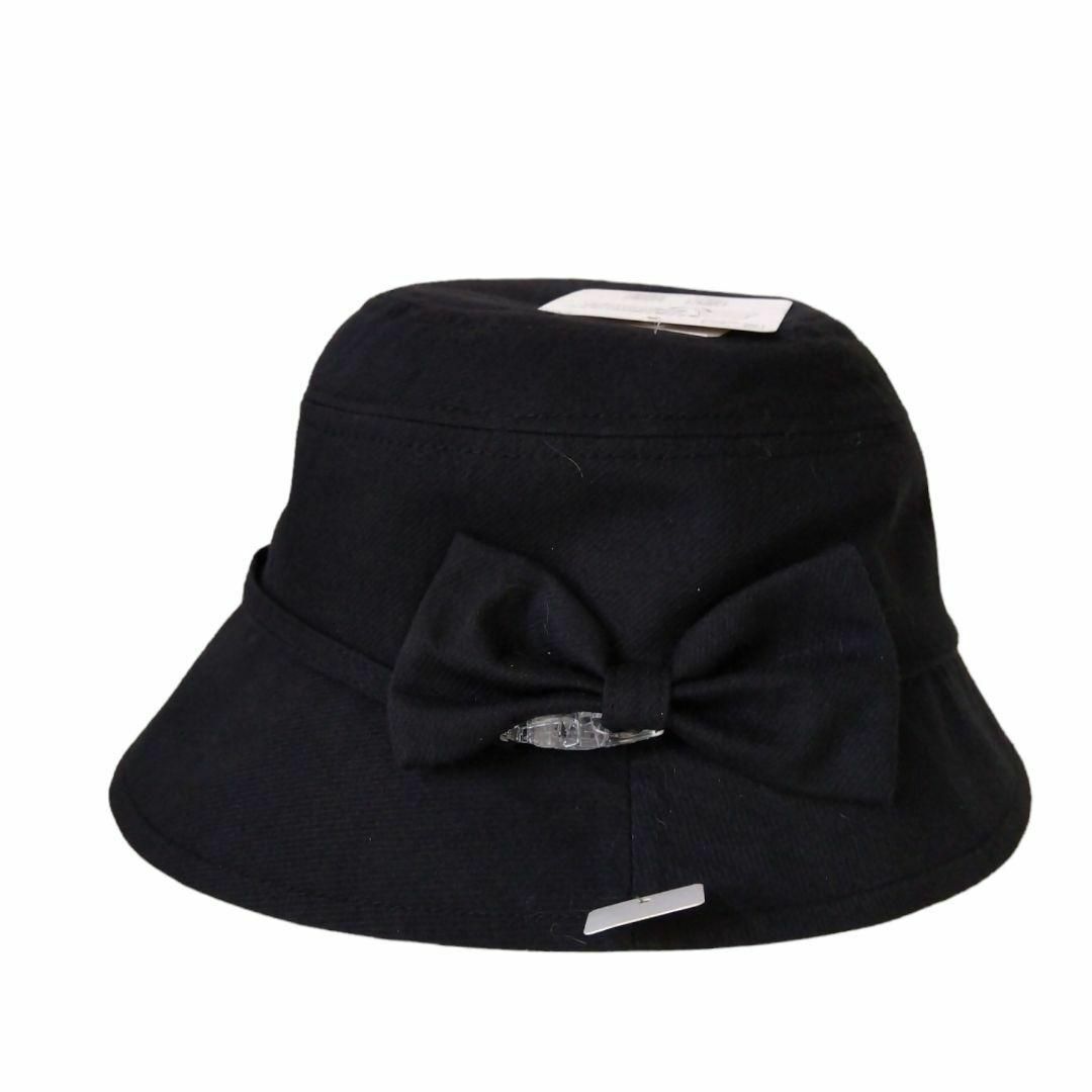AEON(イオン)の新品/59cm 遮光遮熱 クロッシェ レディース ハット 帽子 UV対策 黒 レディースの帽子(ハット)の商品写真
