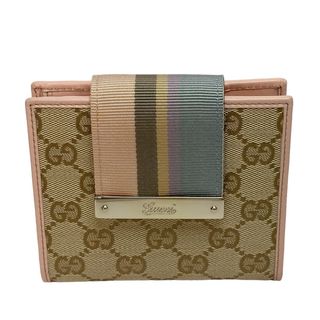 グッチ(Gucci)のGUCCI GGキャンバス 181669 二つ折り財布 レディース(財布)