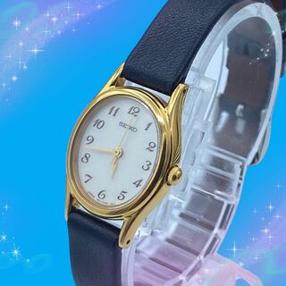 セイコー(SEIKO)の《美品　稼動品》　セイコー　防水　レディース腕時計　ホワイト文字盤　クォーツ(腕時計)
