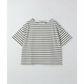 【DK.GRAY】バスクボーダー ボートネック ハーフスリーブTシャツ <A D