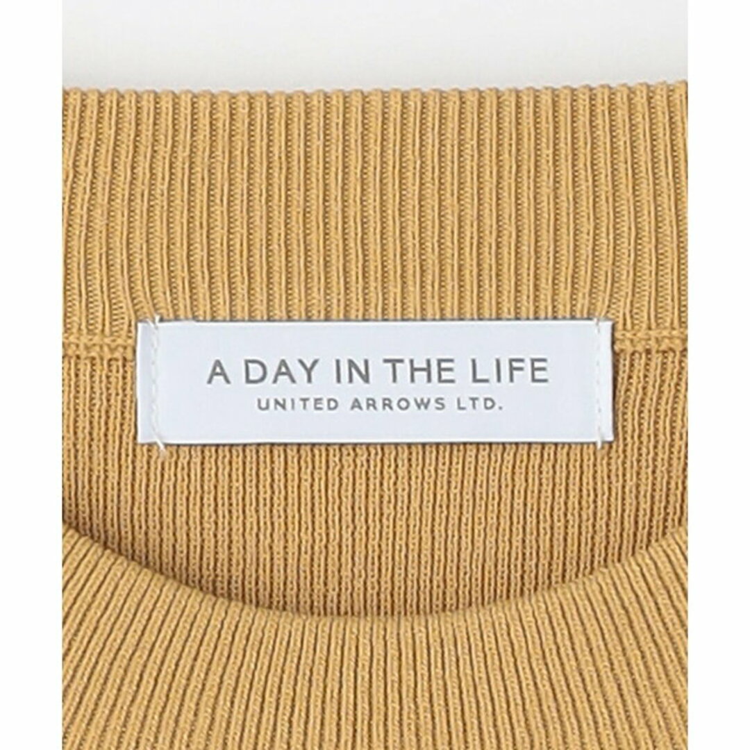 a day in the life(アデイインザライフ)の【MUSTARD】ハイネック フレンチスリーブニット -ハンドウォッシャブル-<A DAY IN THE LIFE> レディースのトップス(ニット/セーター)の商品写真