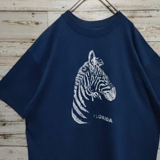 ヘインズ(Hanes)の【614】80sUSA製Hanesシングルステッチ両面プリントTシャツポリ混XL(Tシャツ/カットソー(半袖/袖なし))