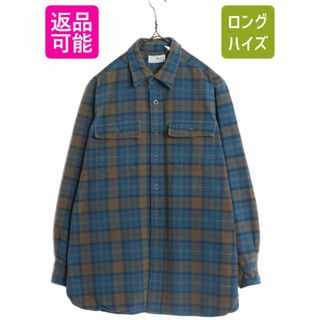 90s エルエルビーン チェック シャモア クロス 長袖 シャツ メンズ L 古着 90年代 LLBEAN 長袖シャツ ネルシャツ アウトドア マルチカラー