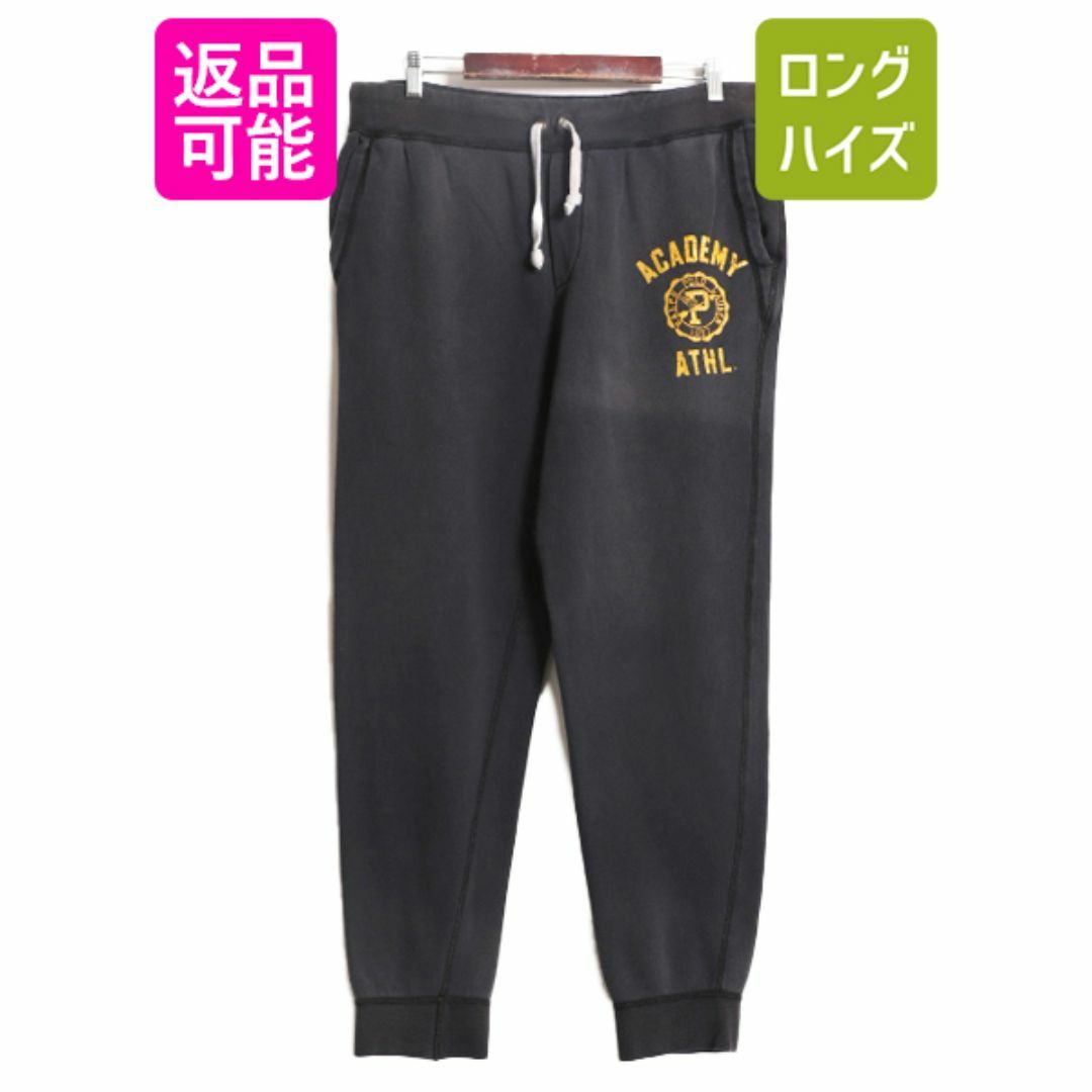 Ralph Lauren(ラルフローレン)のヴィンテージ 加工 ポロ ラルフローレン プリント スウェット パンツ メンズ XL / 古着 ポケット付き 3段 プリント Pロゴ 大きいサイズ 黒 メンズのパンツ(その他)の商品写真