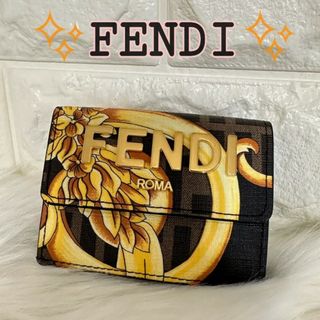 フェンディ(FENDI)の【極美品】 フェンディ  ヴェルサーチ コラボ フェンダーチェ/3つ折り財布(財布)