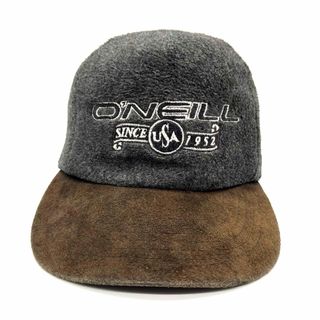 オニール(O'NEILL)の【90s】O'NEILL フリース&スウェード 2トーンロゴキャップ 5パネル(キャップ)