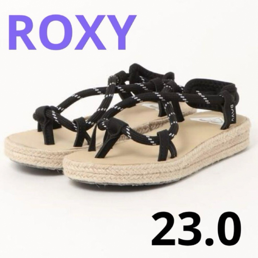 Roxy(ロキシー)の新品 タグ付き♥️ ROXY  ロキシー サンダル 23 ブラック スポサン 黒 レディースの靴/シューズ(サンダル)の商品写真