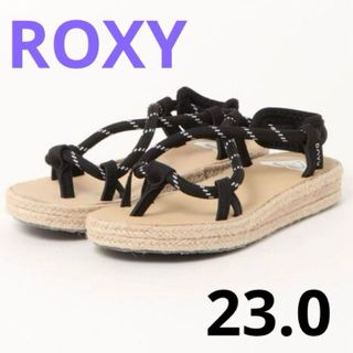 ロキシー(Roxy)の新品 タグ付き♥️ ROXY  ロキシー サンダル 23 ブラック スポサン 黒(サンダル)