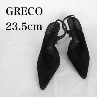 GRECO*グレコ*バックストラップパンプス*23.5cm*黒*M5908(ハイヒール/パンプス)