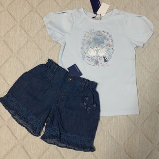 アナスイミニ(ANNA SUI mini)の【新品】　アナスイミニ　Tシャツ　ショートパンツ(Tシャツ/カットソー)