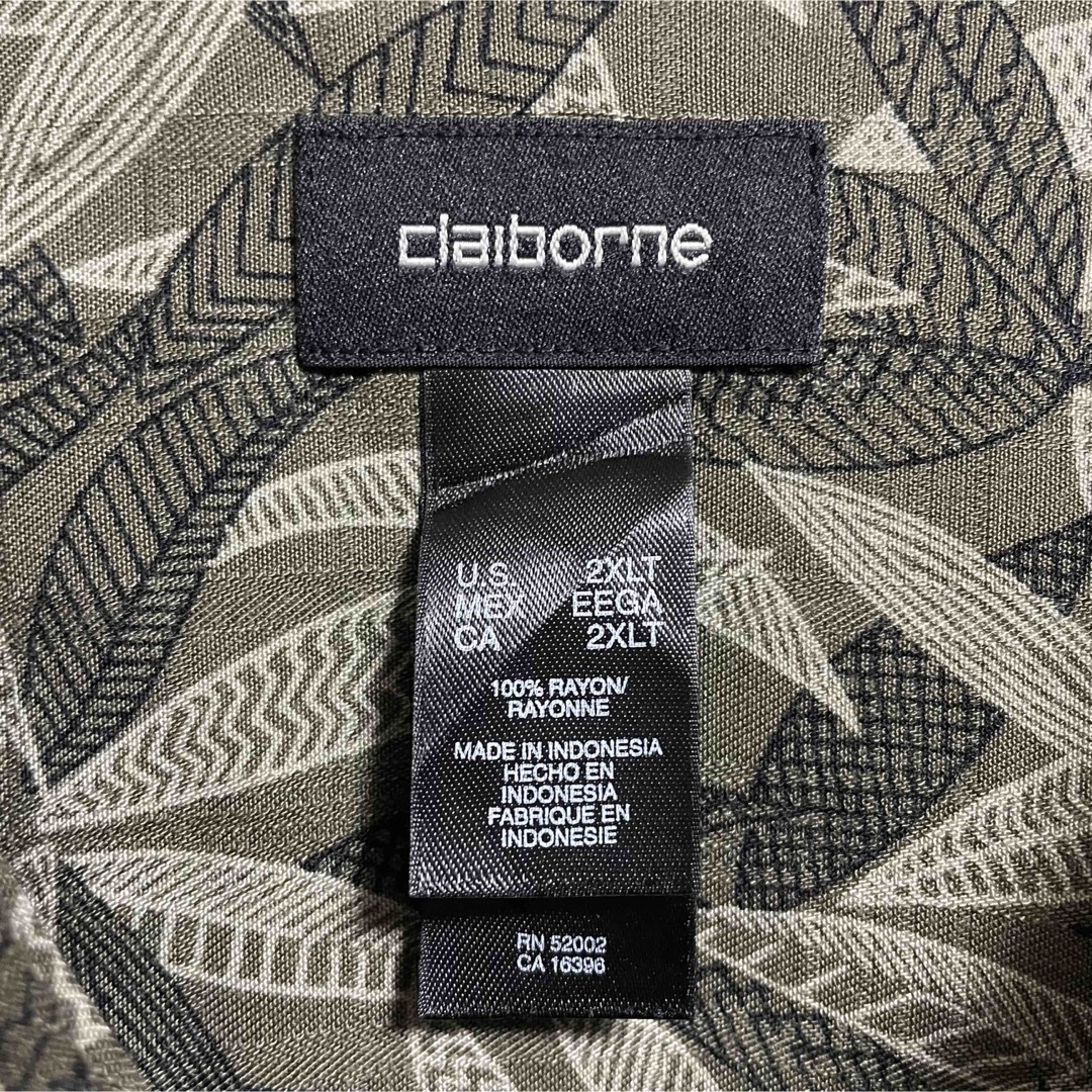 US古着　claiborne 総柄　半袖シャツ　メンズ2XLサイズ メンズのトップス(シャツ)の商品写真