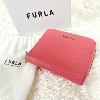 フルラ(Furla)の【極美品】　FURLA 財布　二つ折り財布　ピンク　ラウンドファスナー(財布)