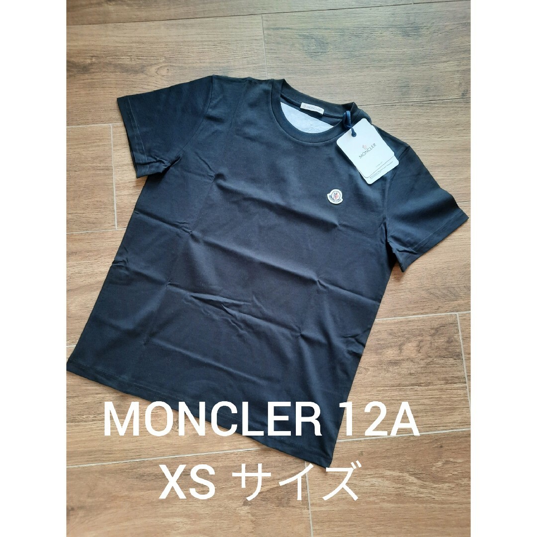 MONCLER(モンクレール)の⭐新品 定番大人気! MONCLER   ロゴTシャツ ブラック 12A/XS レディースのトップス(Tシャツ(半袖/袖なし))の商品写真