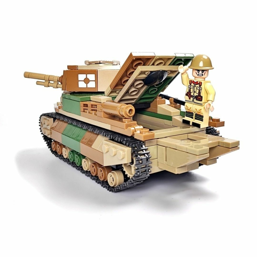 日本 八九式中戦車 ブロック戦車 528PCS 89式中戦車 キッズ/ベビー/マタニティのおもちゃ(積み木/ブロック)の商品写真