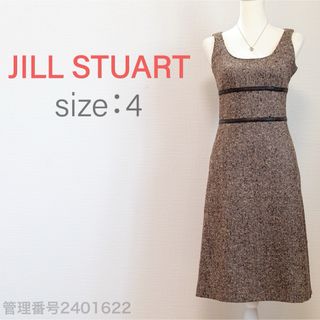 JILLSTUART - JILL STUART ウエストマーク　パイピングライン　ノースリーブワンピース