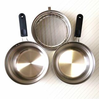 AUX - 新品 油こし付ツイン天ぷら鍋 らく揚げポット 片手鍋