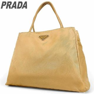 プラダ(PRADA)のプラダ ハンドバッグ 肩掛け 三角プレート イエロー 黄 ロゴプレート ナイロン(ハンドバッグ)