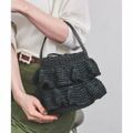 【BLACK】【FREE】COMBI ABACA フリル バスケットバッグ