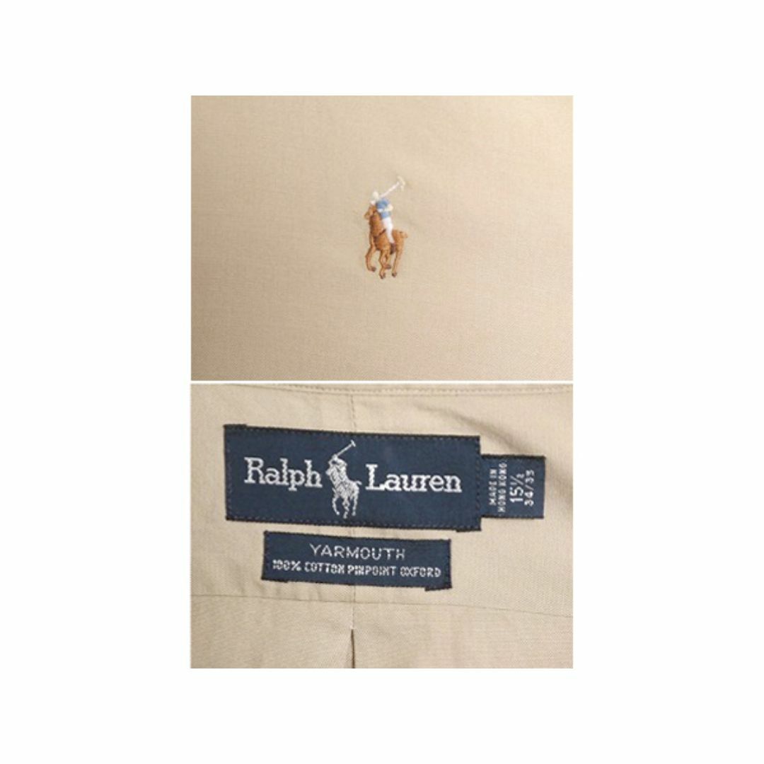 Ralph Lauren(ラルフローレン)の90s ラルフローレン オックスフォード 長袖 ボタンダウン シャツ メンズ M 程/ 古着 90年代 オールド ポロ コットン ワイシャツ 長袖シャツ メンズのトップス(シャツ)の商品写真