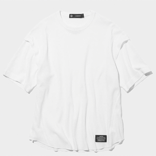 ジーユー(GU)のGU UNDERCOVER コラボ ドライワッフルT 5分袖 ホワイト XL(Tシャツ/カットソー(半袖/袖なし))