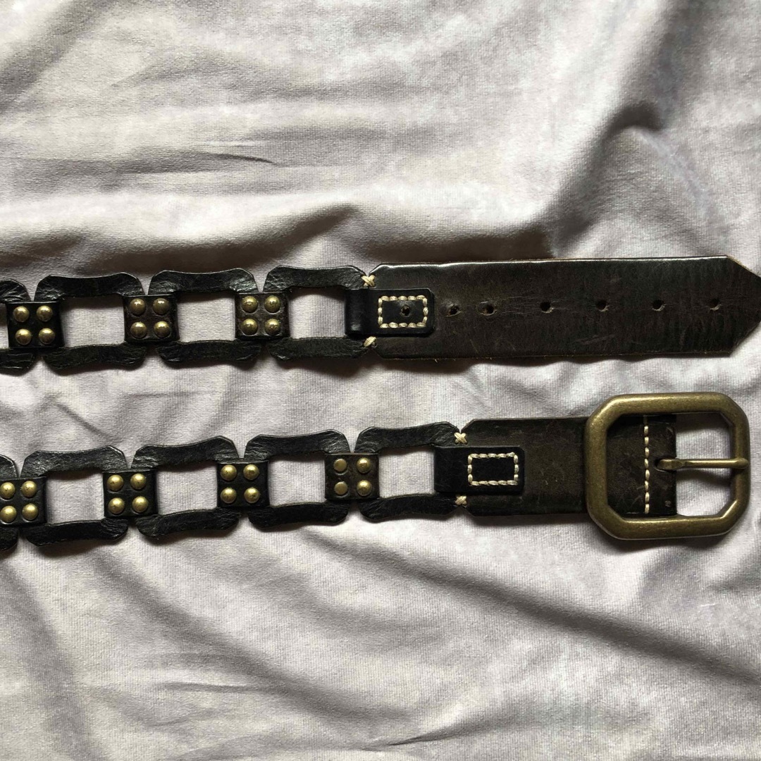 vintage leather chain belt メンズのファッション小物(ベルト)の商品写真