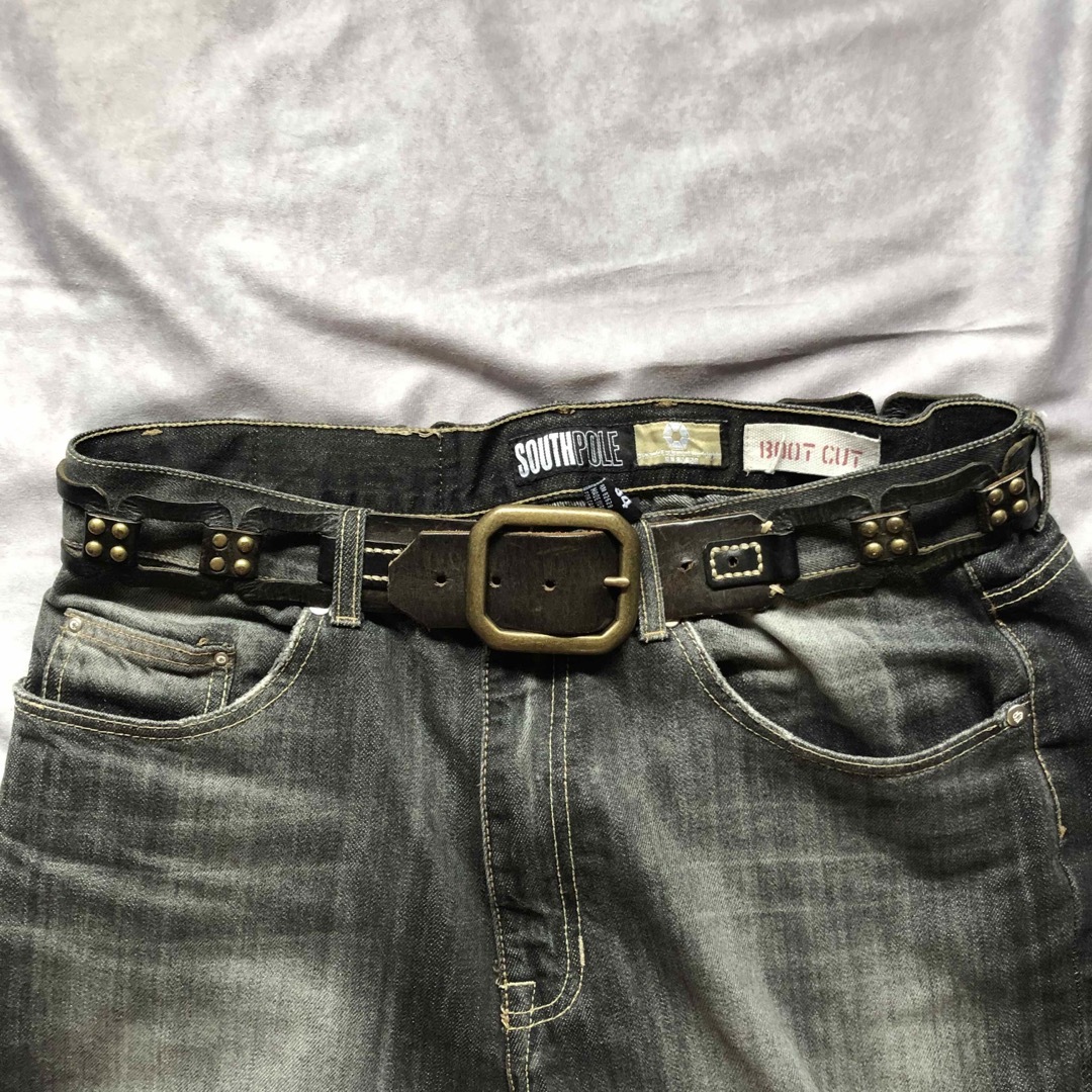 vintage leather chain belt メンズのファッション小物(ベルト)の商品写真