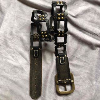 vintage leather chain belt(ベルト)