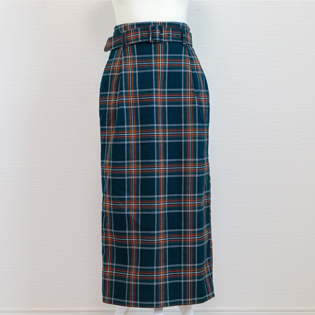 LOWRYS FARM(ローリーズファーム)のLOWRYS FARM タータンチェック柄　タイトロングスカート　M レディースのスカート(ロングスカート)の商品写真