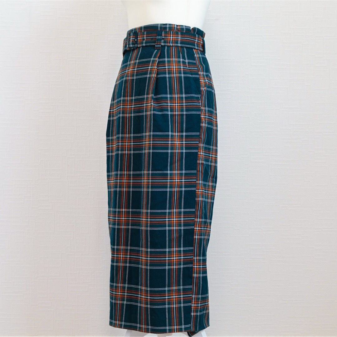 LOWRYS FARM(ローリーズファーム)のLOWRYS FARM タータンチェック柄　タイトロングスカート　M レディースのスカート(ロングスカート)の商品写真