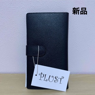 PLUST カードケース　お札　大容量レザー牛革　手帳型(その他)