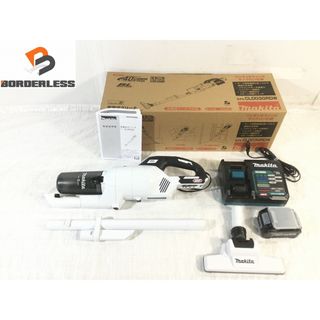 マキタ(Makita)の☆未使用品☆ makita マキタ 40Vmax 充電式クリーナ CL003GRDW 白/ホワイトバッテリー(40V 2.5Ah)1個+充電器(DC40RA) 89493(工具)