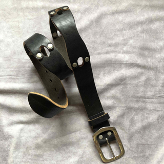 vintage overlap leather belt(ベルト)