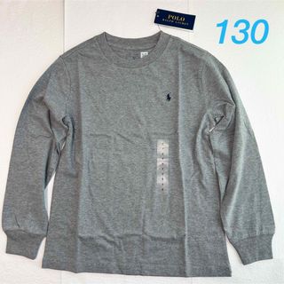 ポロラルフローレン(POLO RALPH LAUREN)の新作◇ラルフローレン クルーネック長袖Tシャツ グレー 7/130(Tシャツ/カットソー)