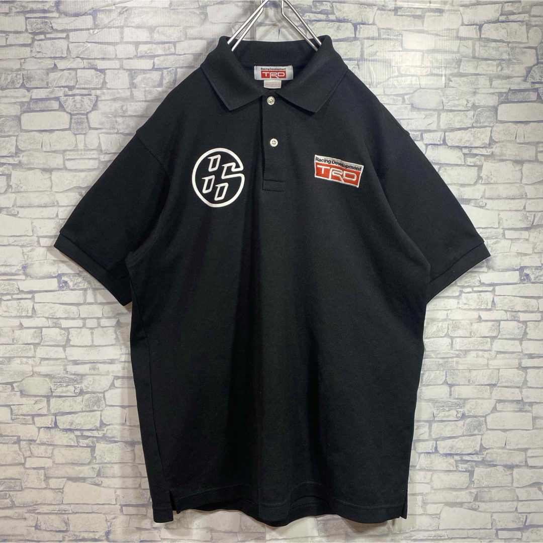 トヨタ - TOYOTA TRD 86 ワッペン 刺繍ロゴ 半袖ポロシャツ 黒 L トヨタ - TOYOTA TRD 86 ワッペン 刺繍ロゴ 半袖ポロシャツ 黒 L