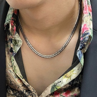 喜平ネックレス トリプル6面 50cm 純チタン 国産 喜平ネックレス 日本製(ネックレス)