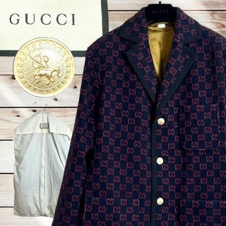 グッチ(Gucci)の美品☆超人気デザイン☆GUCCI GG総柄 ジャケット ウールコート 国内正規品(チェスターコート)