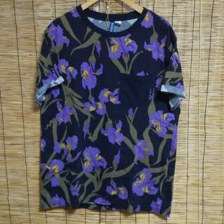 エイチアンドエム(H&M)の古着　H&M Divided　ボタニカル柄　ポケT　L(Tシャツ/カットソー(半袖/袖なし))