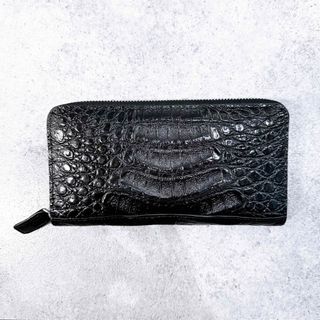 ゴダン(GODANE)の【 GODANE 】　新品　クロコ　カイマン　黒　ブラック　長財布　レザー(長財布)