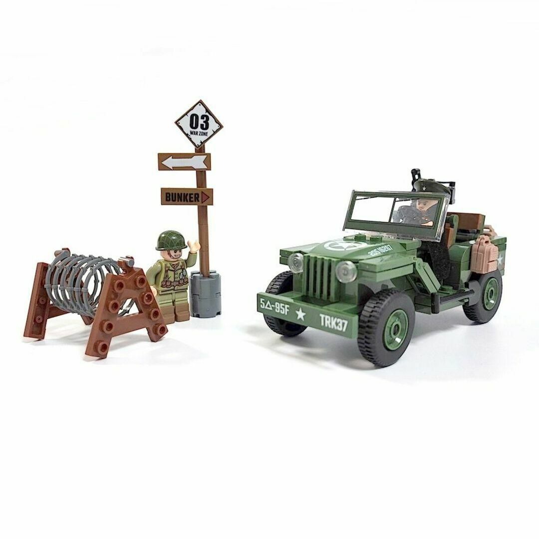 ESシリーズ アメリカ ジープ ブロック戦車 ミリタリーブロック キッズ/ベビー/マタニティのおもちゃ(積み木/ブロック)の商品写真