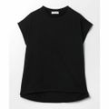 【BLACK】バックフレア フレンチスリーブTシャツ <A DAY IN THE