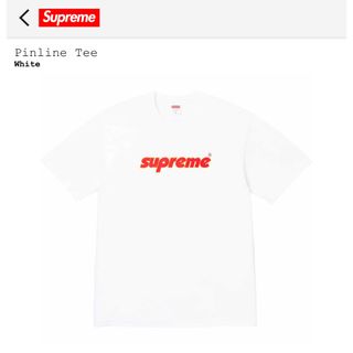 シュプリーム(Supreme)のSupreme Pinline Tee White Mサイズ Tシャツ(Tシャツ/カットソー(半袖/袖なし))