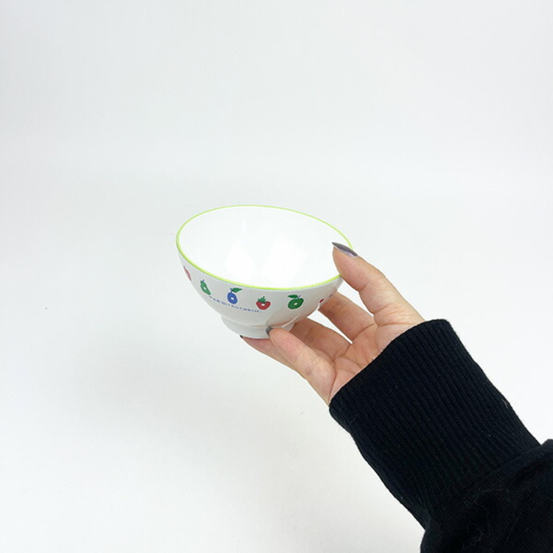 はらぺこあおむし 塗茶碗（ミルキー） キッチン 食器 キッズ 日本製 キッズ/ベビー/マタニティの授乳/お食事用品(離乳食器セット)の商品写真
