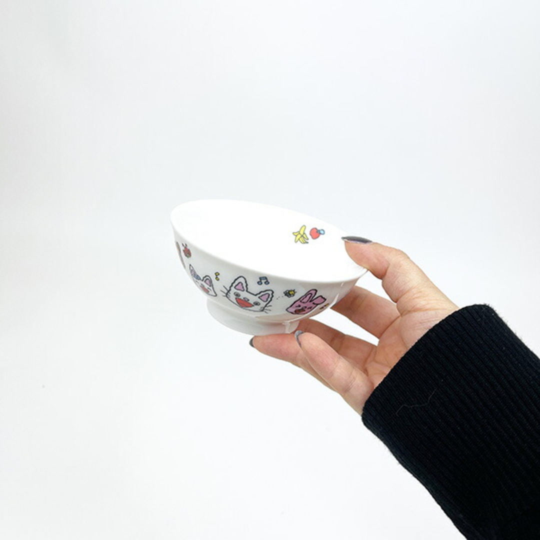 ノンタン こども茶碗 キッチン 食器 キッズ 日本製 キッズ/ベビー/マタニティの授乳/お食事用品(離乳食器セット)の商品写真