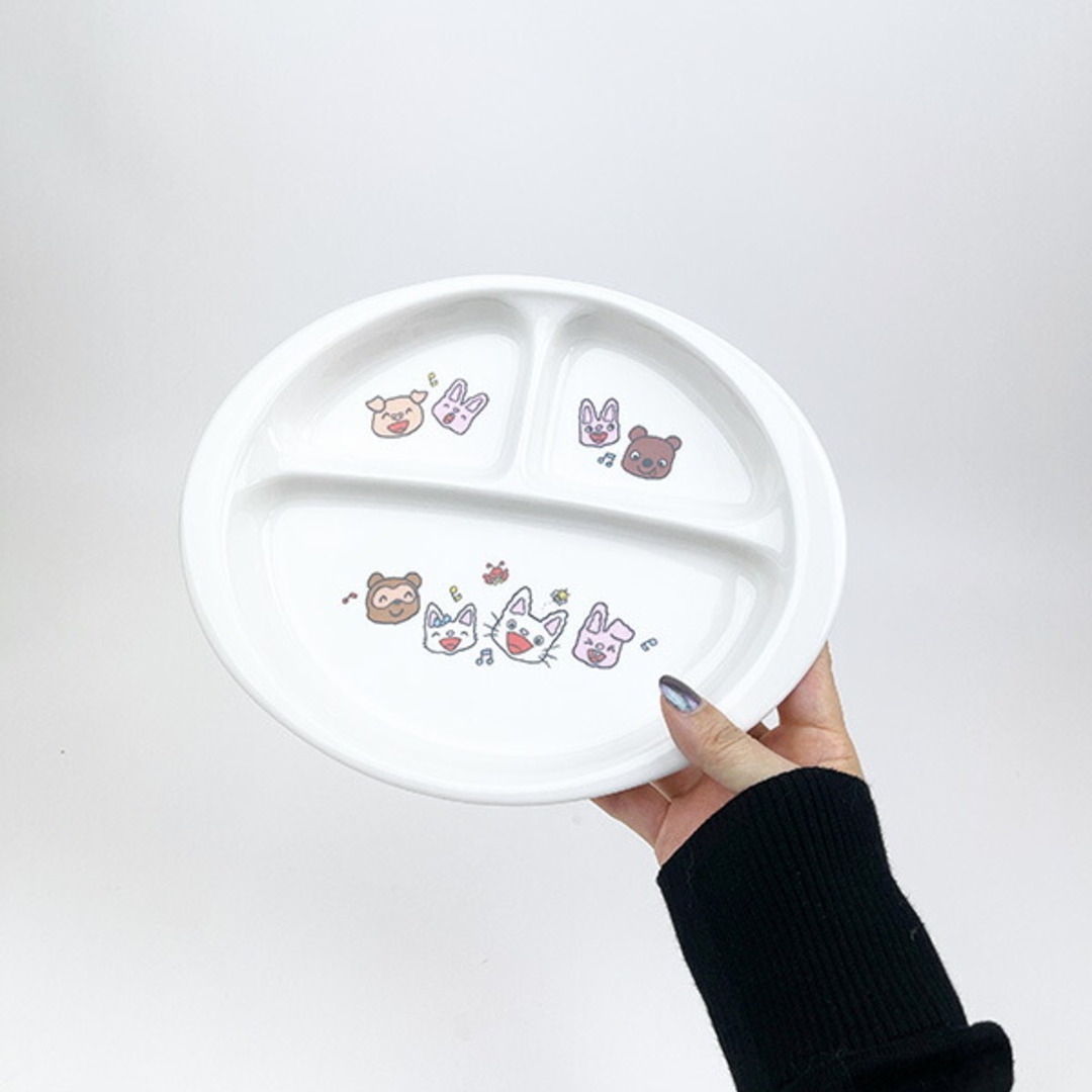 ノンタン ランチ皿 キッチン 食器 キッズ 日本製 キッズ/ベビー/マタニティの授乳/お食事用品(プレート/茶碗)の商品写真