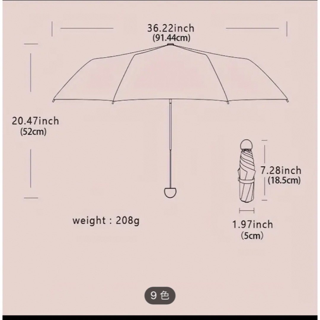 折り畳み傘　折りたたみ傘　軽量　日傘 レディースのファッション小物(傘)の商品写真