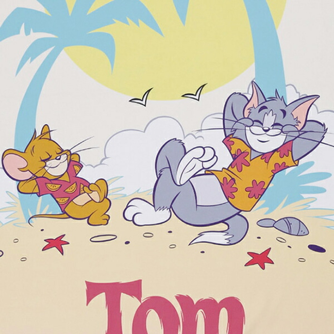 トムとジェリー クイックドライシートタオル オンザビーチ 速乾 サマー キッズ/ベビー/マタニティの寝具/家具(タオルケット)の商品写真