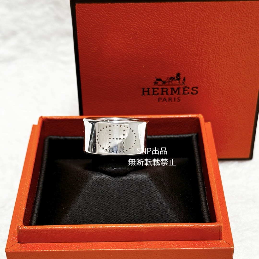 Hermes(エルメス)のエルメス 良品 エブリン リング エクリプス・リュバン GM 指輪 シルバー メンズのアクセサリー(リング(指輪))の商品写真