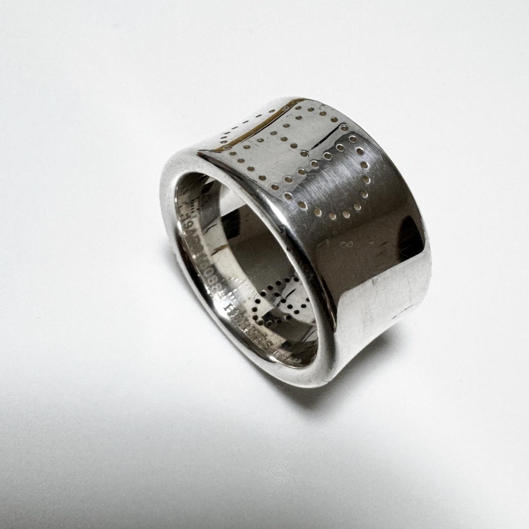 Hermes(エルメス)のエルメス 良品 エブリン リング エクリプス・リュバン GM 指輪 シルバー メンズのアクセサリー(リング(指輪))の商品写真
