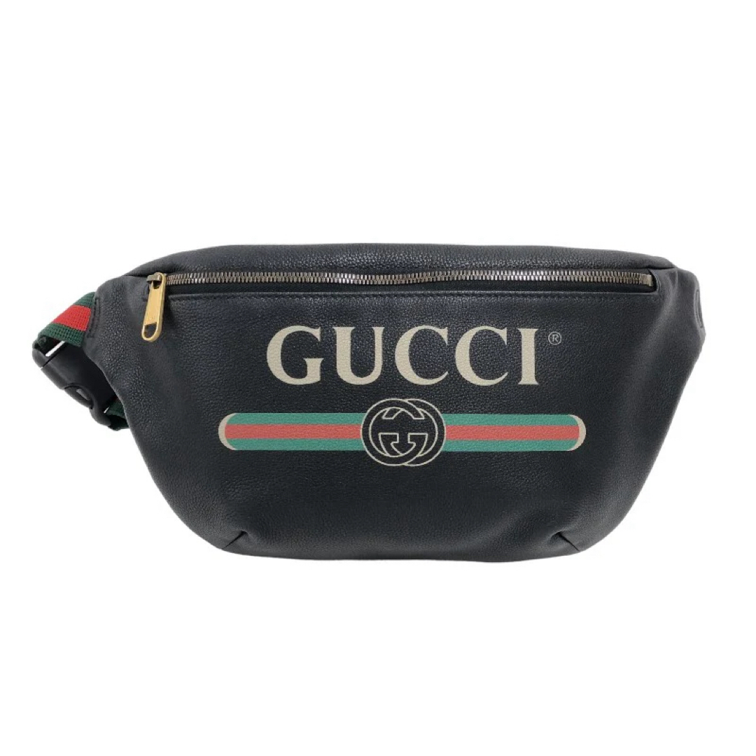 Gucci(グッチ)の【中古】GUCCI ロゴ レザー ボディバッグ Large メンズのバッグ(ボディーバッグ)の商品写真