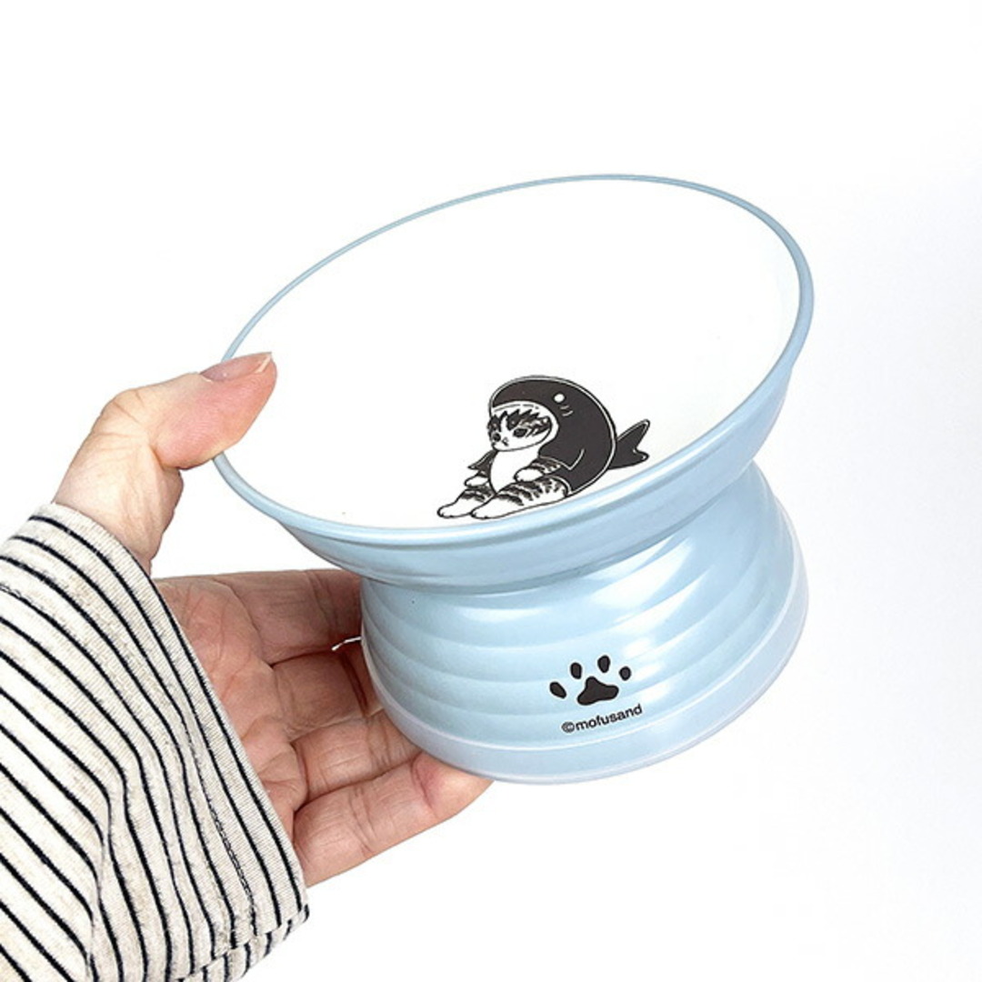 モフサンド mofusand キャットフードボウル (ブルー) ペット用品 日本製 レディースのパンツ(サロペット/オーバーオール)の商品写真